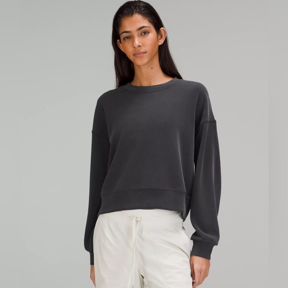 Lululemon Softstreme Perfectly Oversized Cropped Crew size 10